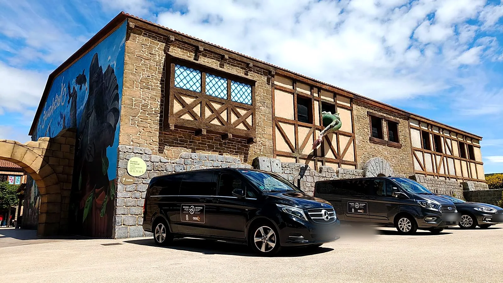 Flota de Delcar Services Navarra: Mercedes Clase V, Ford Tourneo Custom y berlina, vehículos con conductor